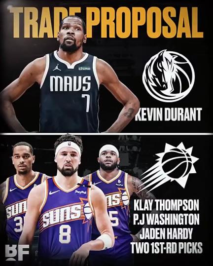 和歐文濃眉組三巨？美媒：獨(dú)行俠可用克萊+PJ+哈迪+倆首輪去換KD