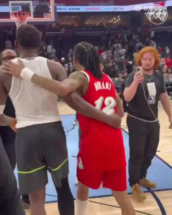 狼王&槍王惺惺相惜！華子賽后與莫蘭特相互致意！