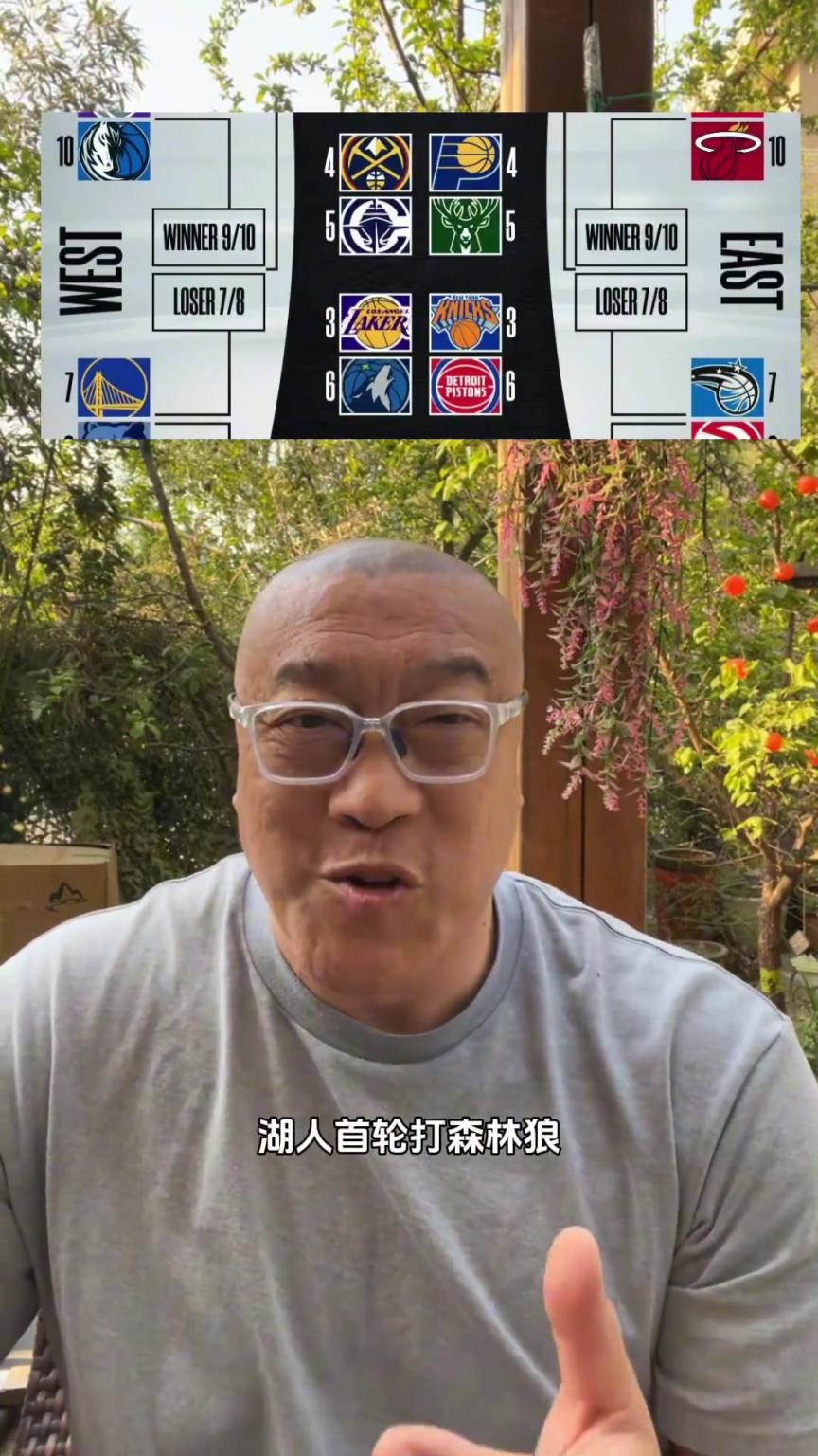 湖人打森林狼！馬?。褐灰獤|契奇像上賽季打戈貝爾那樣就行