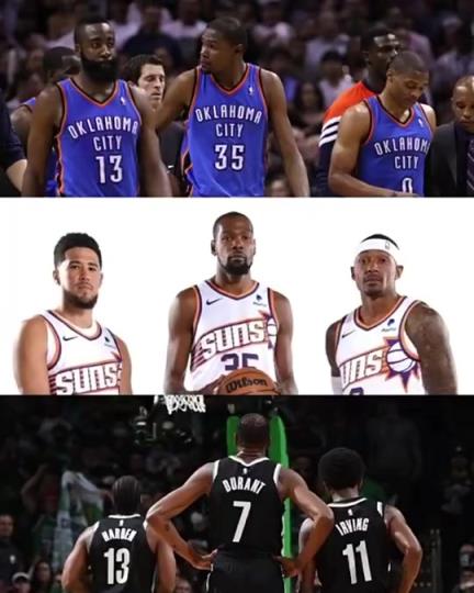 太陽三巨頭徹底失??？美媒：杜蘭特的三巨頭球隊總是一樣的結局？